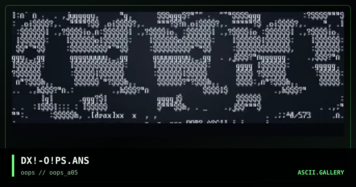 oOps!ascii, by drax, 1997