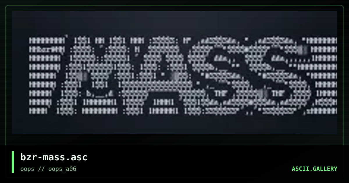 bzr-mass.asc, by baltazar, 1997