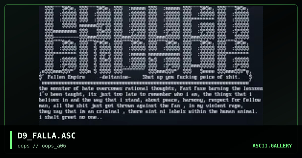 D9_FALLA.ASC, by delta 9, 1997