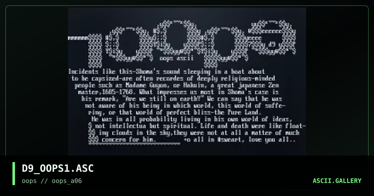 D9_OOPS1.ASC, by delta 9, 1997