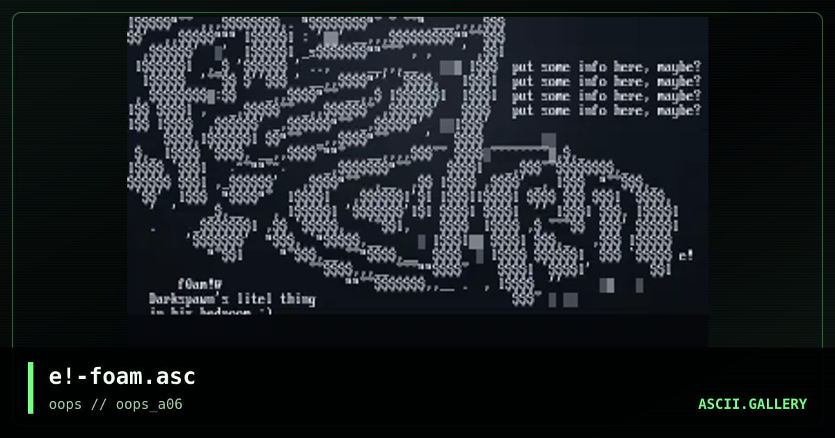 foam, by ezy, 1997