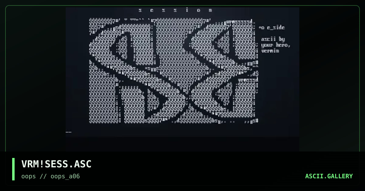 VRM!SESS.ASC, by vermin, 1997