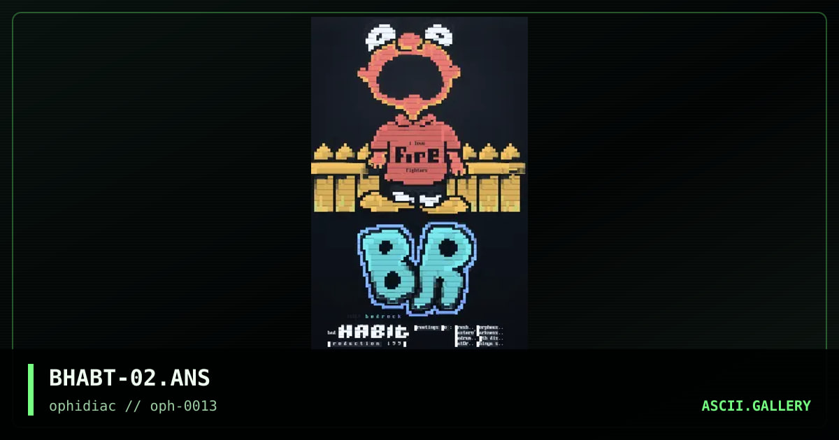 ▀███████▓▀▀ ▀, by bad habit, 1996