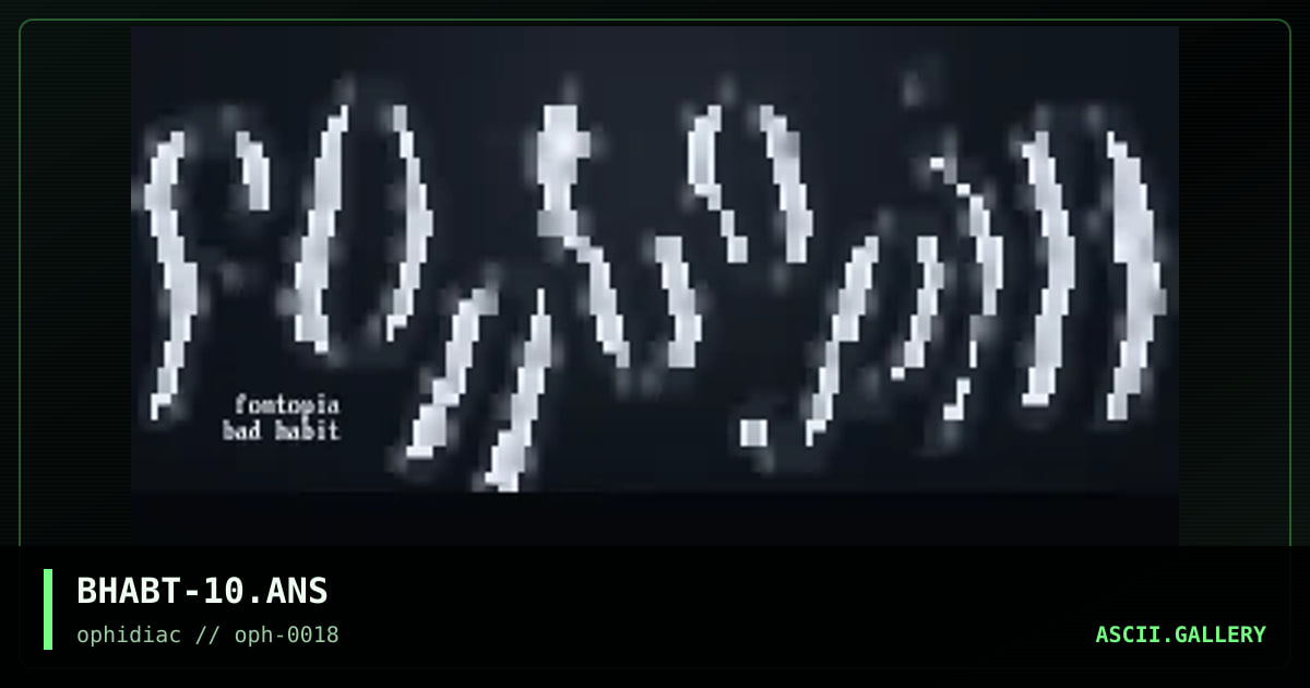 █░░  █▓▌▌ ▄█▌  ██  ▀▀  ▄▄▄░░ ▀▀ ░▒, by bad habit, 1996