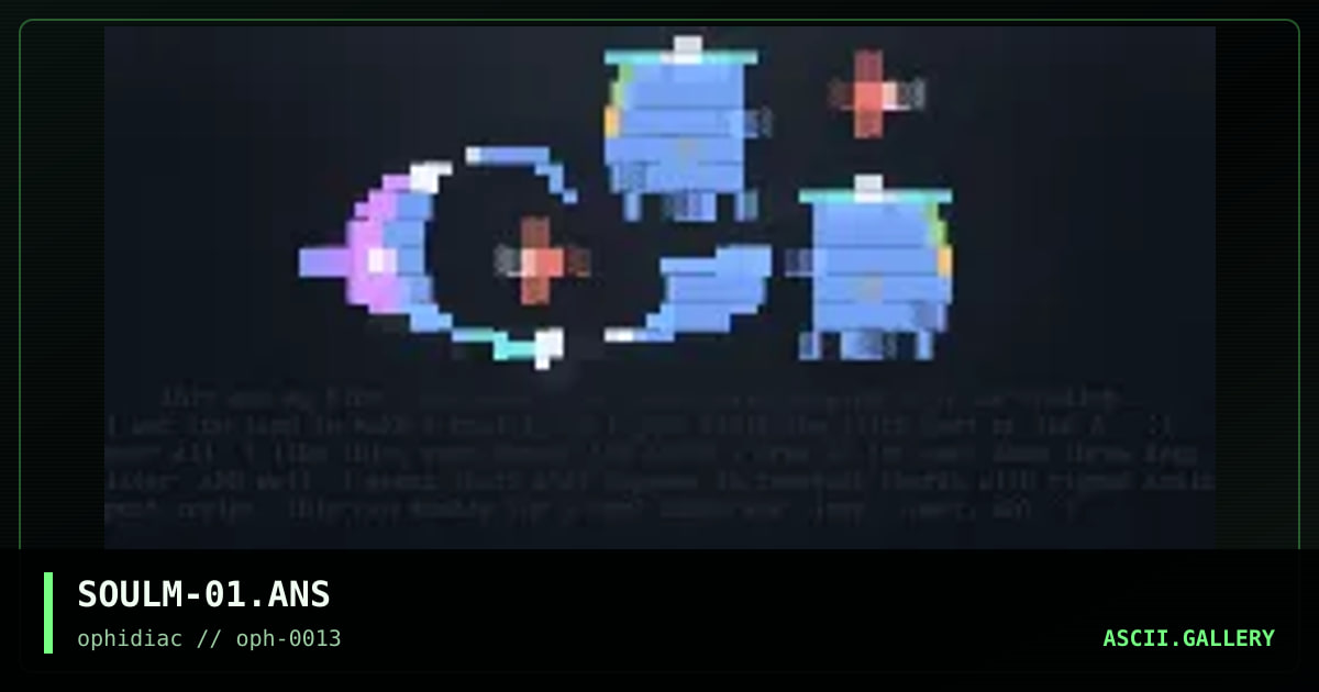▄ ▐▓▀▀█▄▄░     ▀, by soul manager, 1996