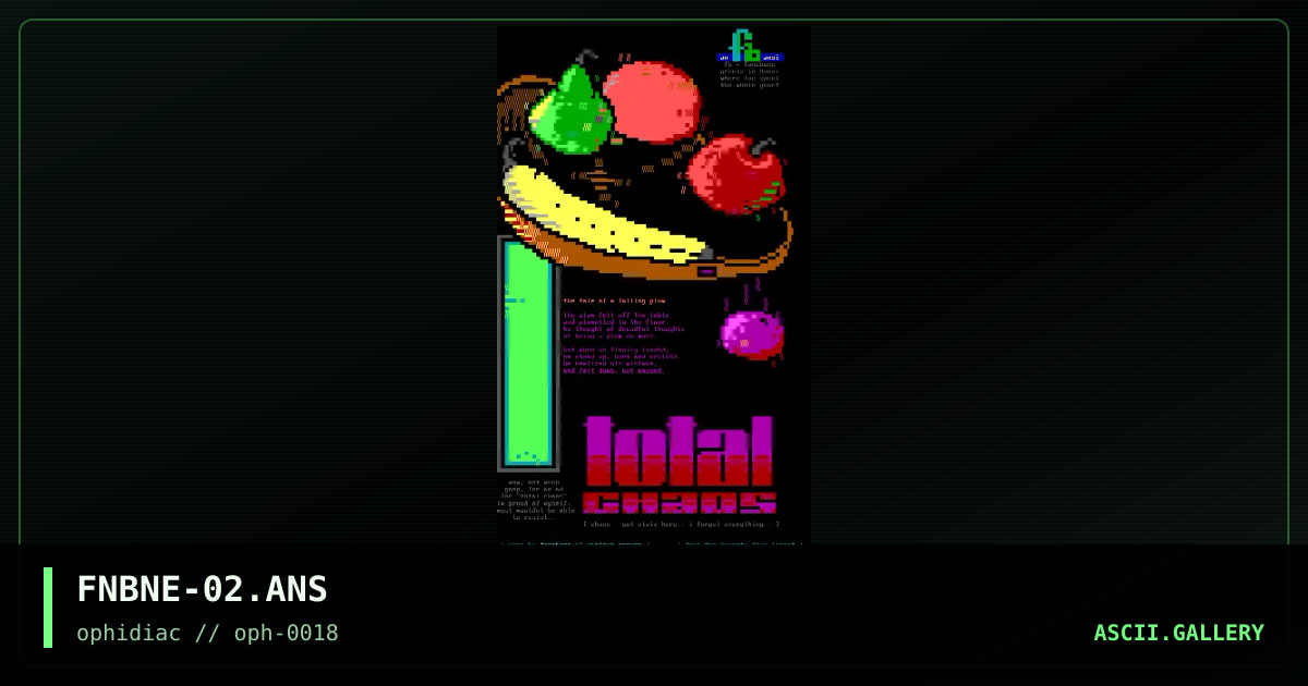 ▐█████████████████████▓▓███▌, by fonebone, 1996