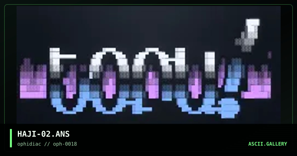 ▀▀█████████▄▄▄        ▀██▓▀ ░, by haji, 1996