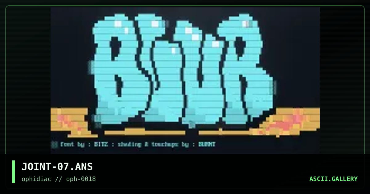explodium       ▀▌▄██▀▀▌   ▀  ▄▓▄, by bitz, burnt, 1996