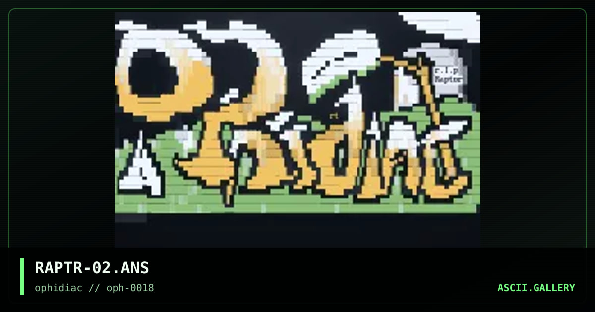 ▓▌                 ▄▄▒▀▀░, by raptor, 1996