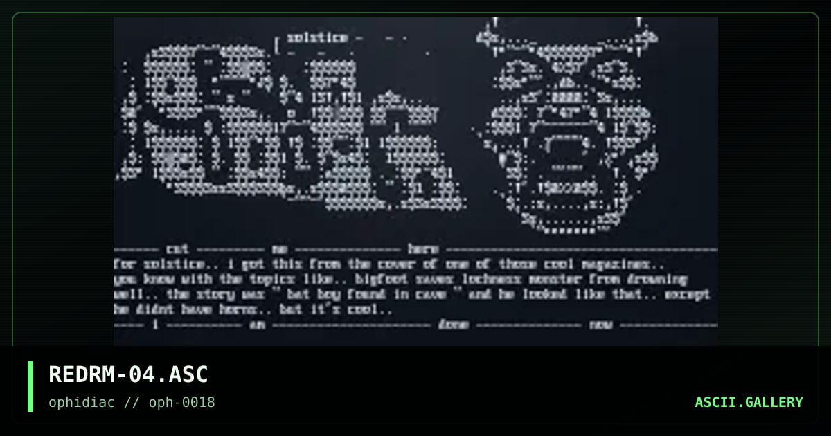 ▀  ▄           ░░, by red rum, 1996