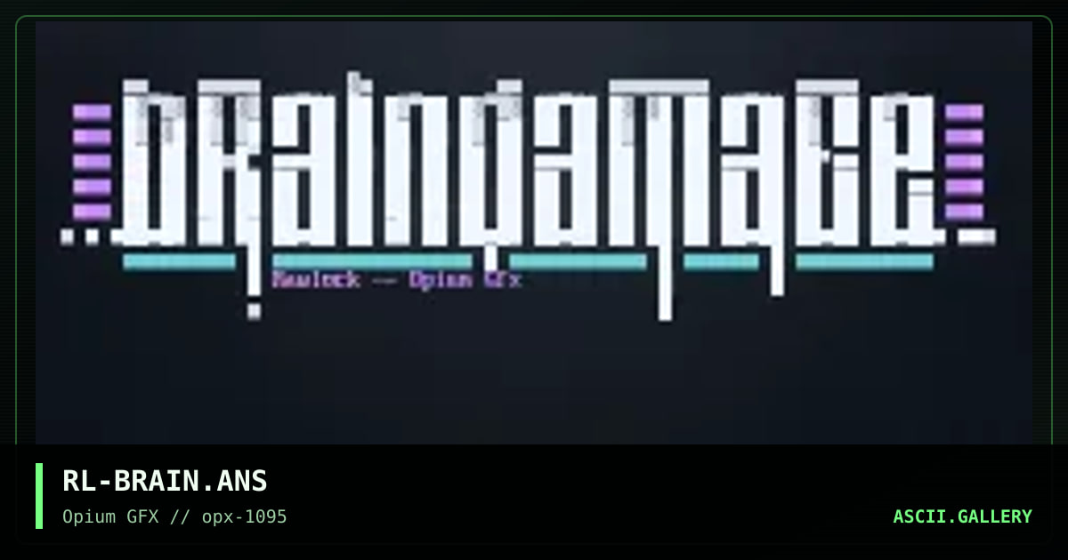 BRAINDAMAGE LOGO, by rawlock, 1995