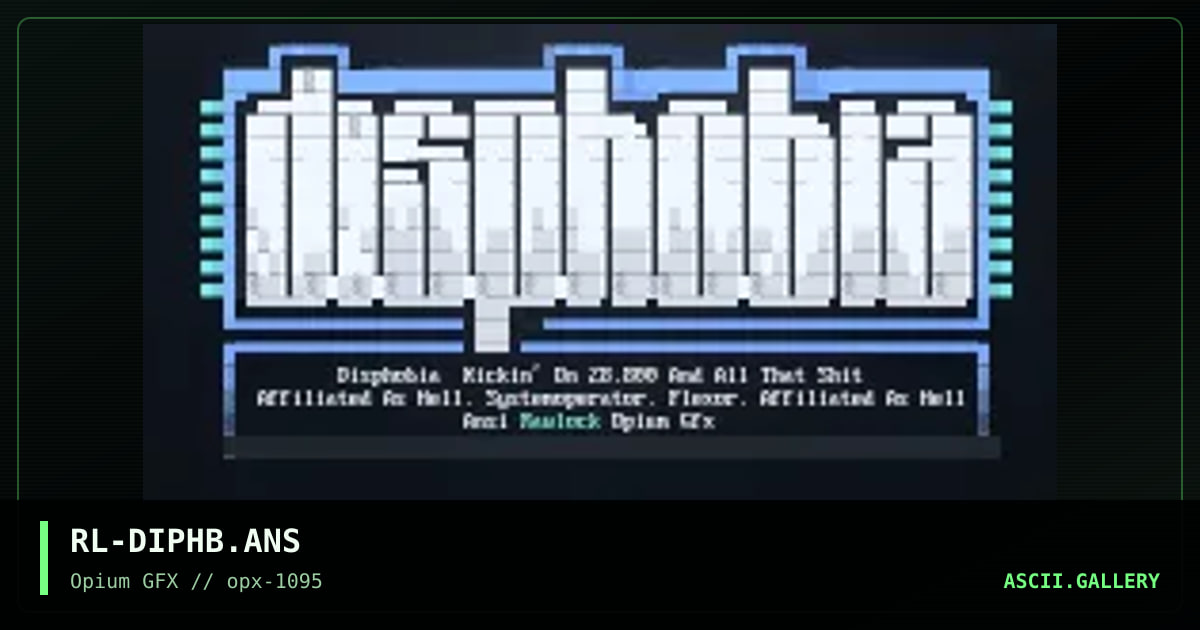 DISPHOBIA LOGO, by rawlock, 1995
