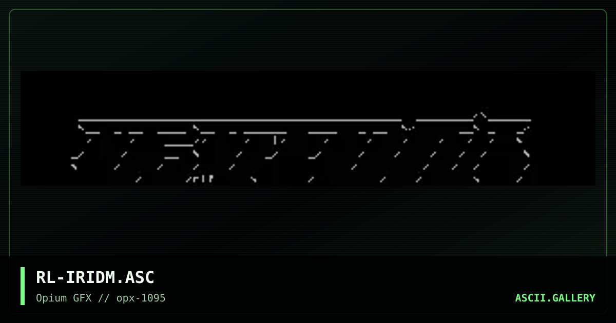 IRIDIUM ASCEE, by rawlock, 1995
