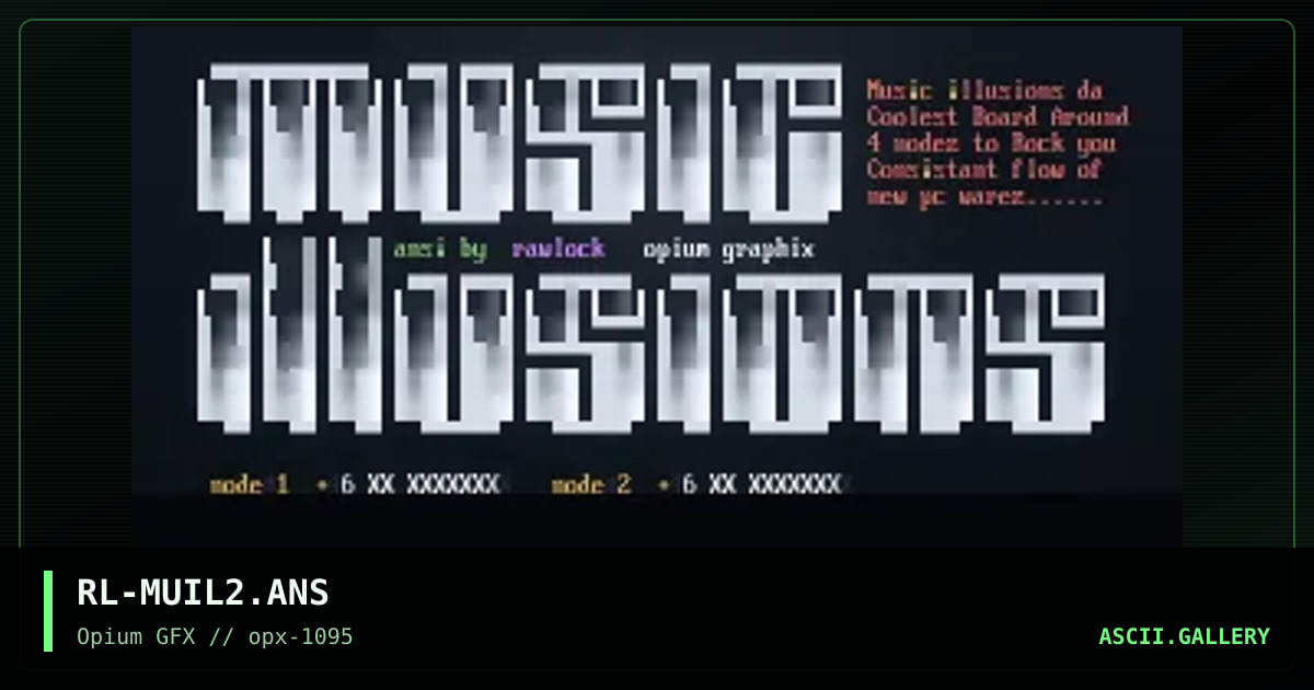 MUSIC ILLUSIONS LOGO #2, by rawlock, 1995