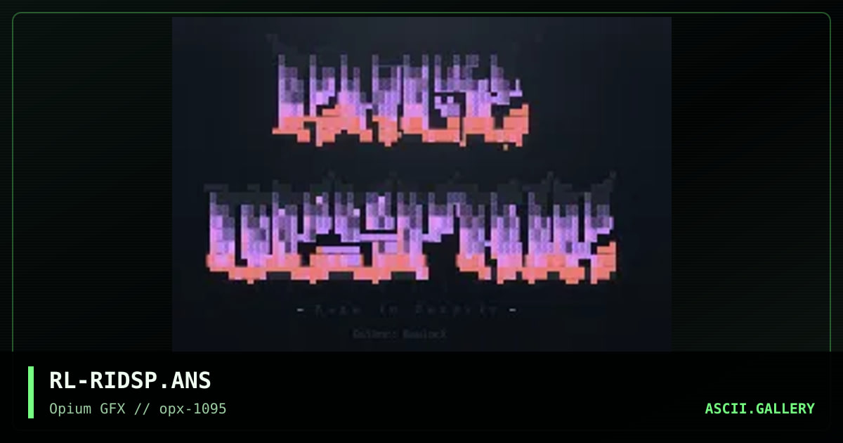 RAGE IN DESPAIR, by rawlock, 1995