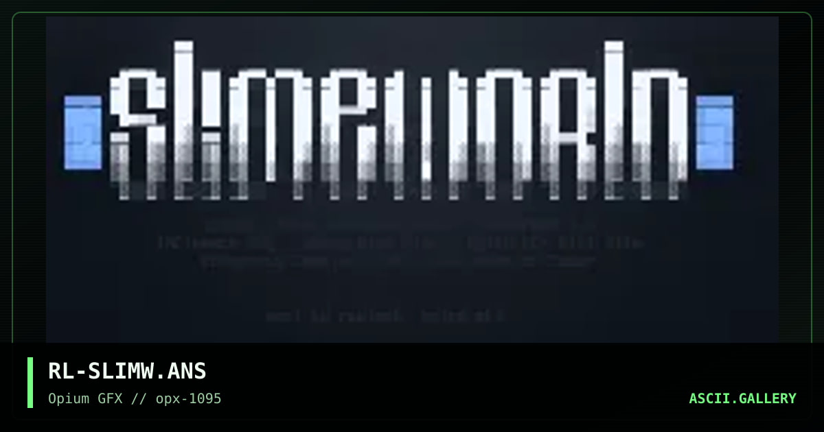 SLIMEWORLD LOGO #2, by rawlock, 1995