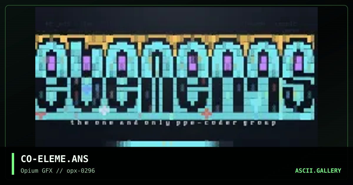 elements - the best ppe group!, by cocox, 1996