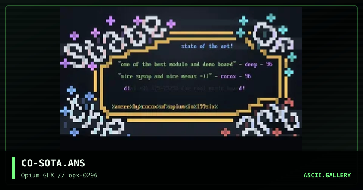 state of the art menu..., by cocox, 1996