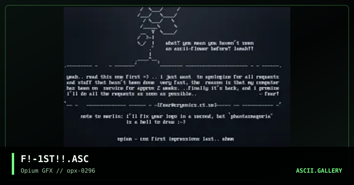 ascii flower, by fear, 1996