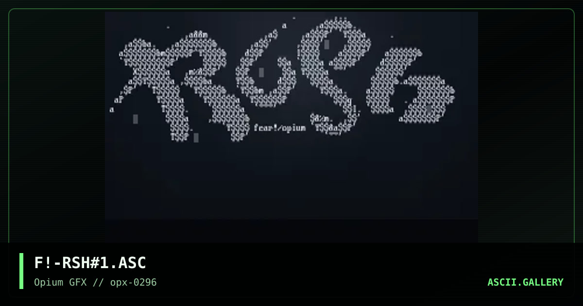 Rush, by fear, 1996