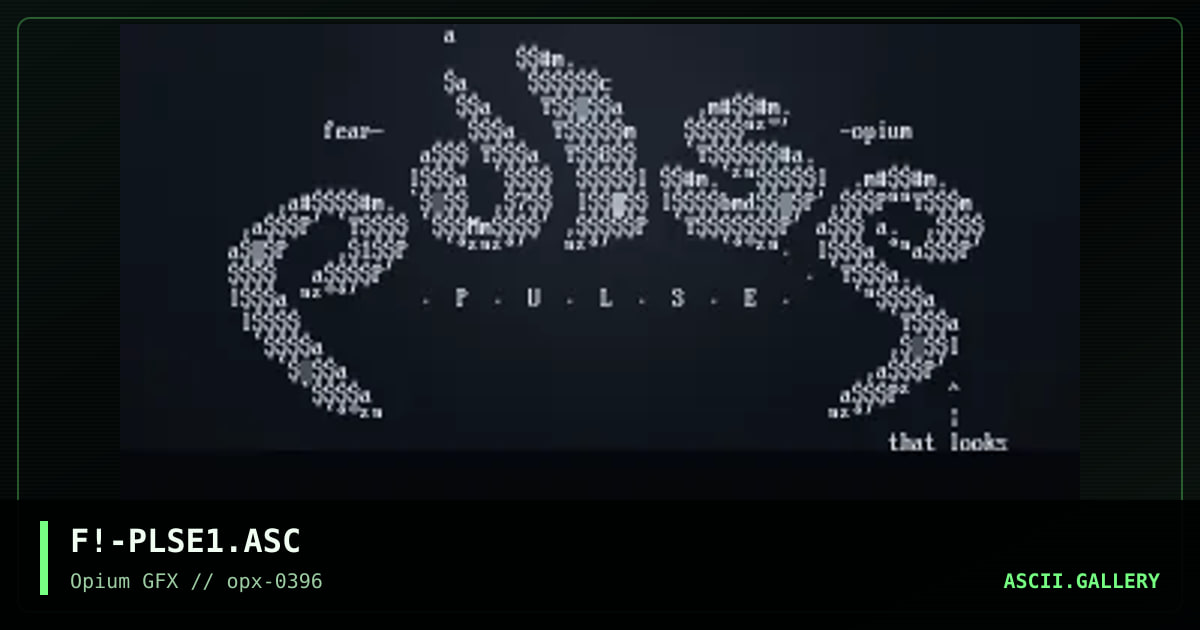 pulse #1, by fear, 1996