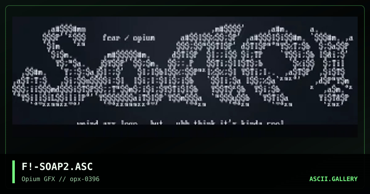 better soap-logo..?, by fear, 1996