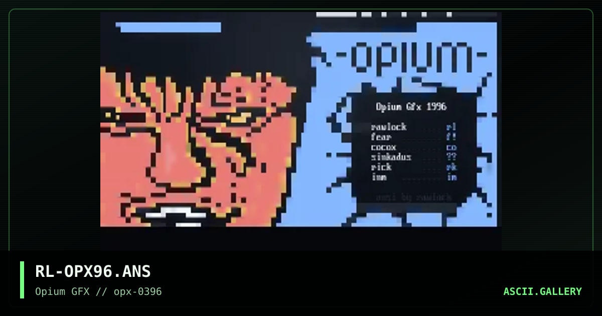 Opium Gfx 1996, by rawlock, 1996