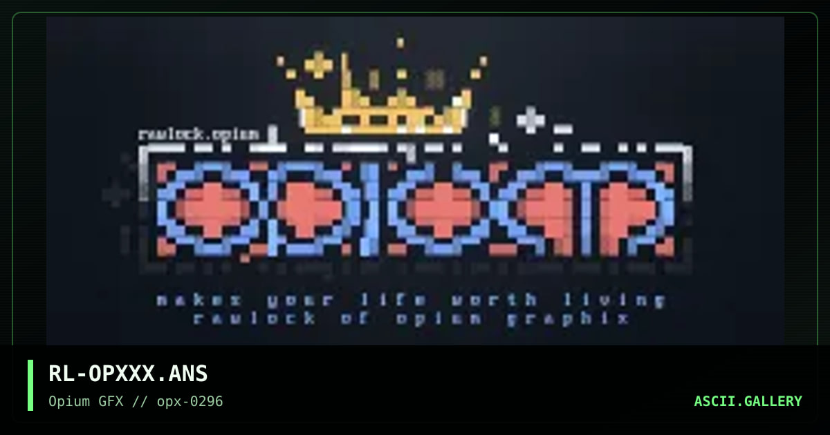 Opium Logo, by rawlock, 1996