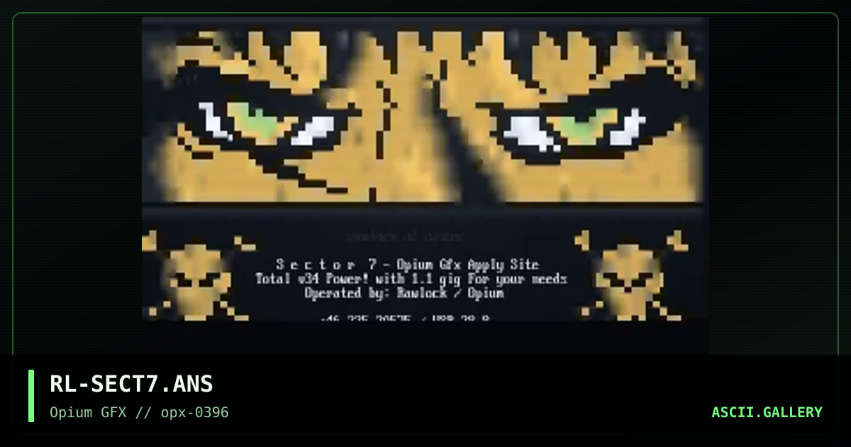 - --[ sECTOr sEVEN ]-- -, by rawlock, 1996