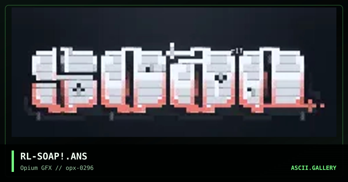 Soap, by rawlock, 1996