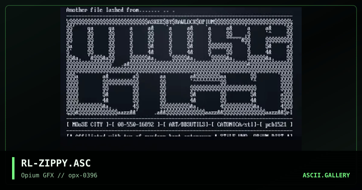 Moose City Zip Ascee, by rawlock, 1996