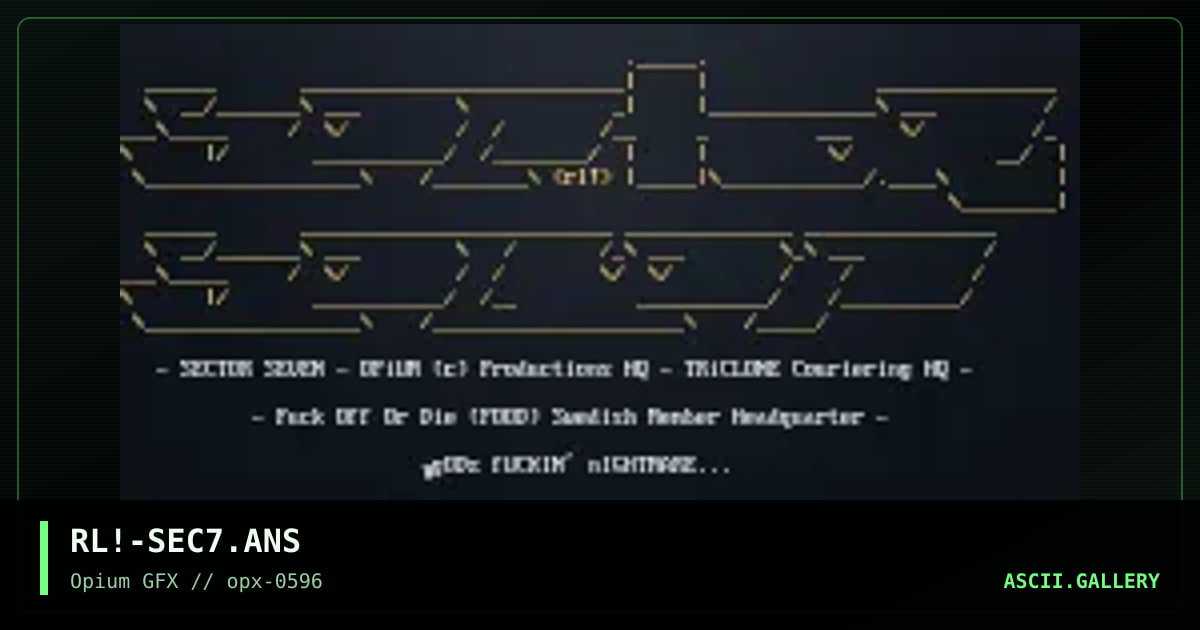 Sector Seven, by rawlock, 1996