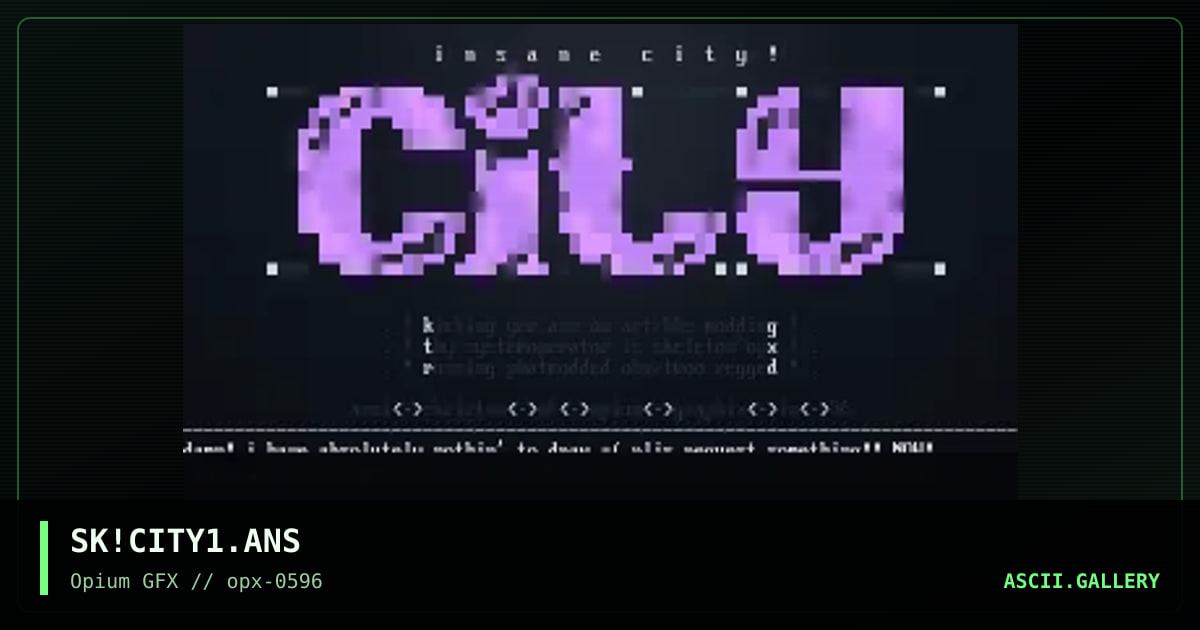 insane city!, by skeleton, 1996