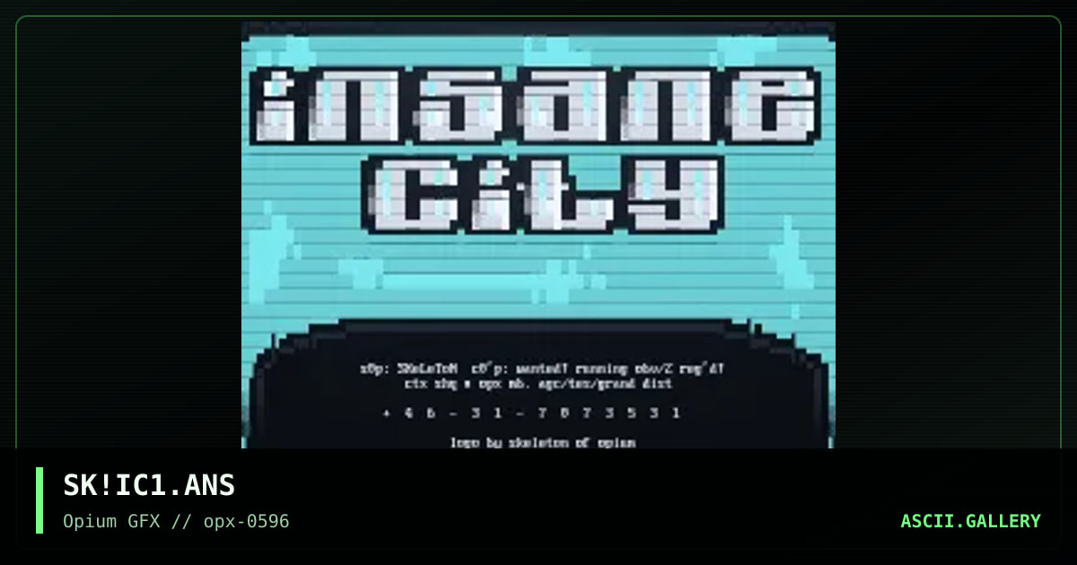 insane city!, by skeleton, 1996