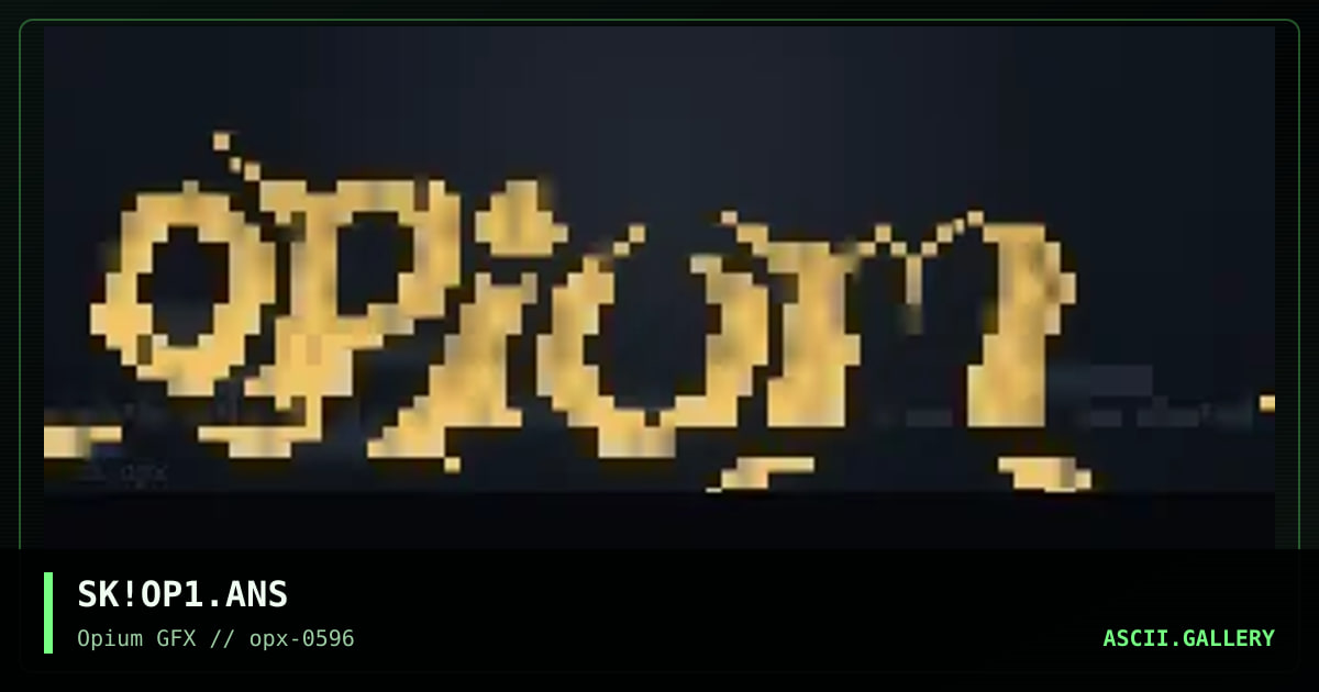 my first opium logo! =), by skeleton, 1996