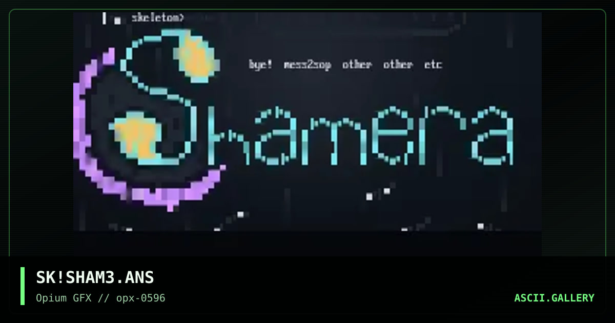 Shamera Kye matrix, by skeleton, 1996