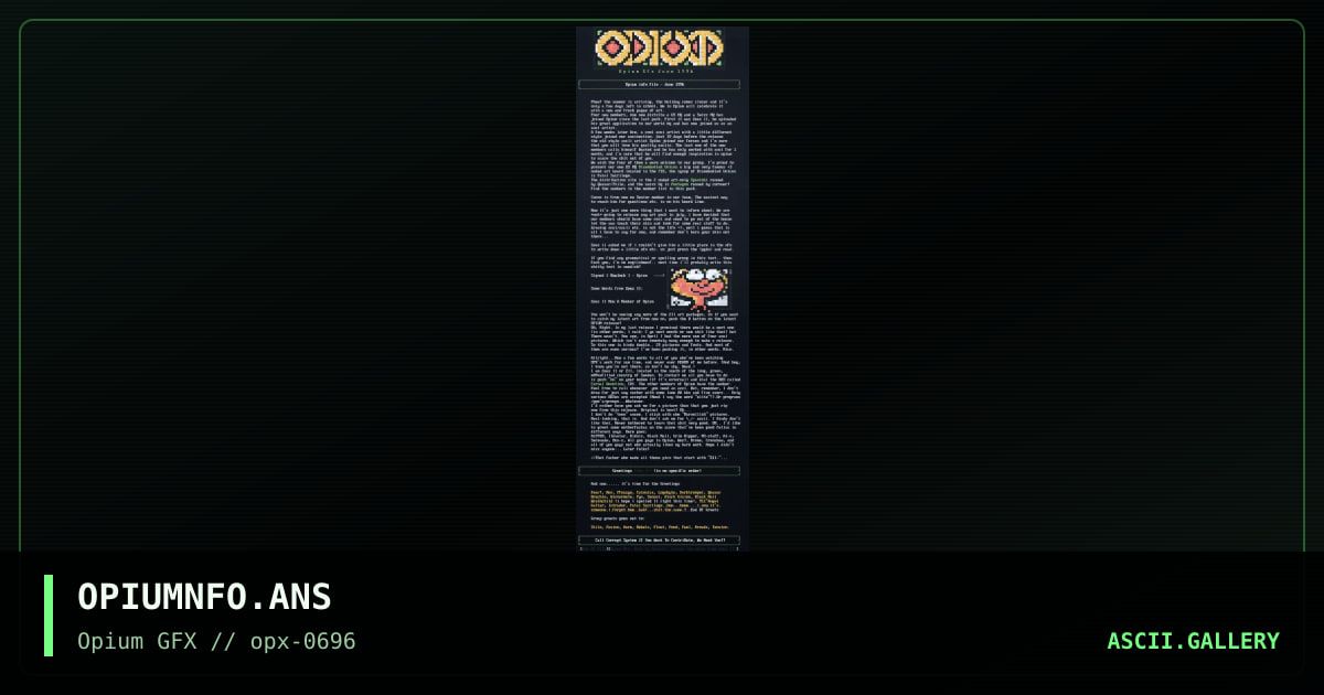 The Opx June 1996 Info File . . ., by rawlock, 1996