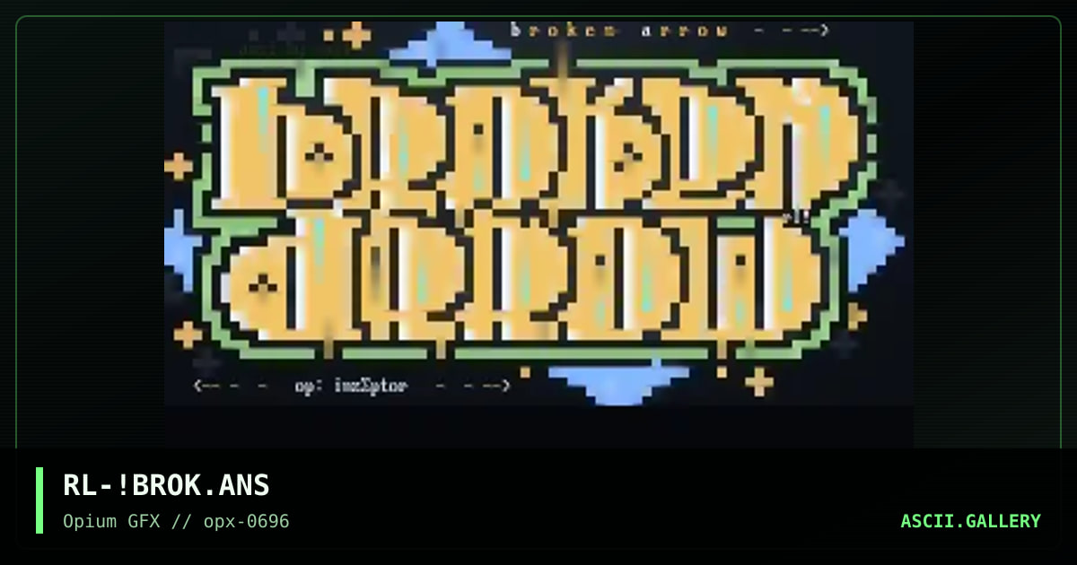 Broken Arrow, by rawlock, 1996