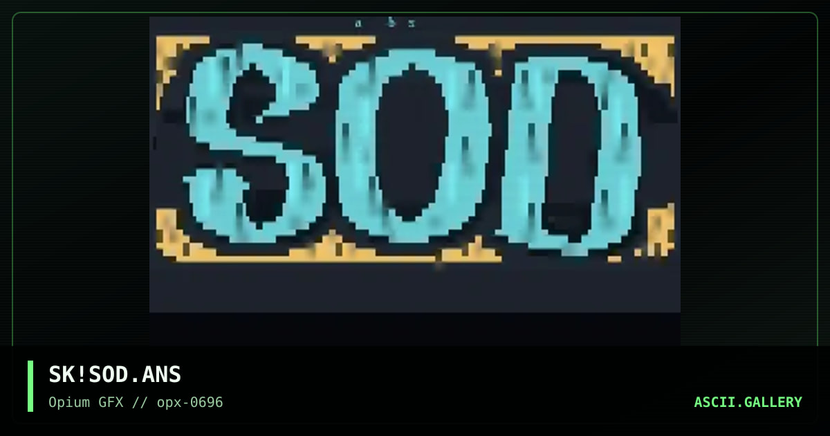 sod!, by skeleton, 1996