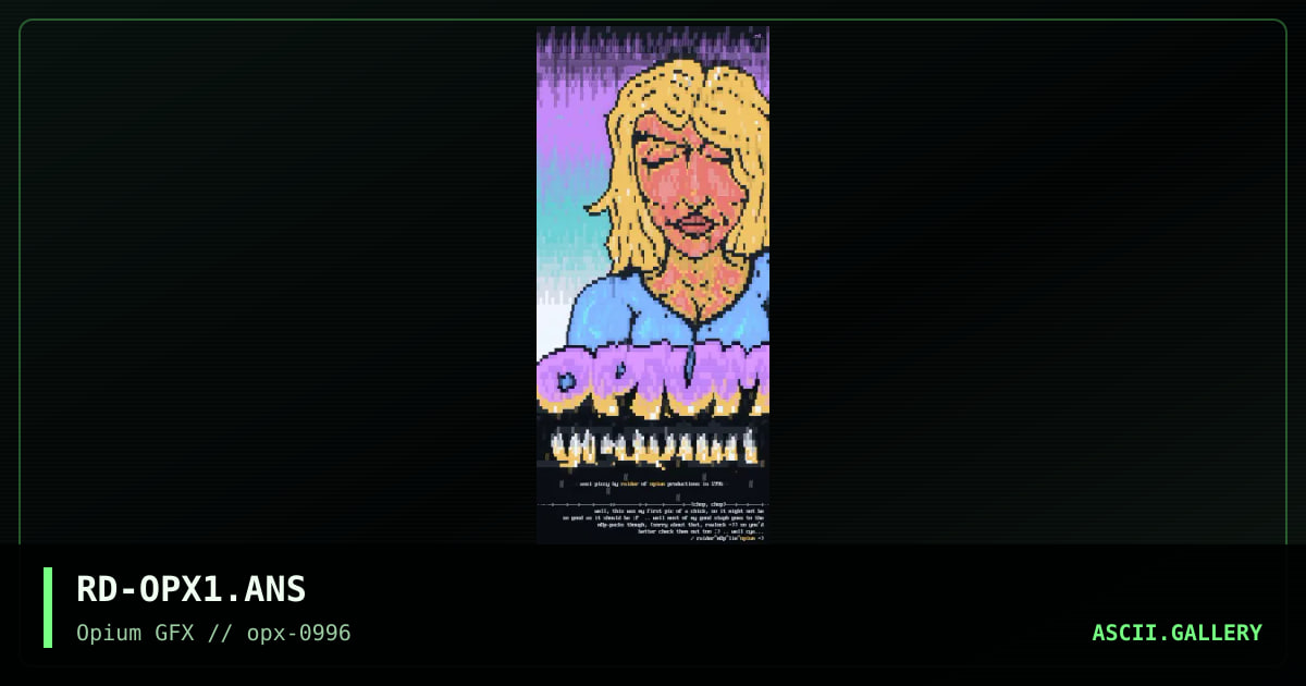 opium piccy, by raider, 1996