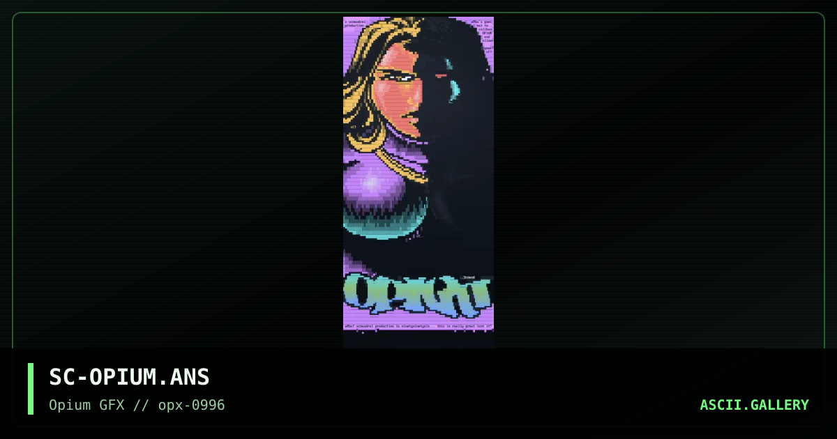 Opium The Team 1996, by scoundrel, 1996