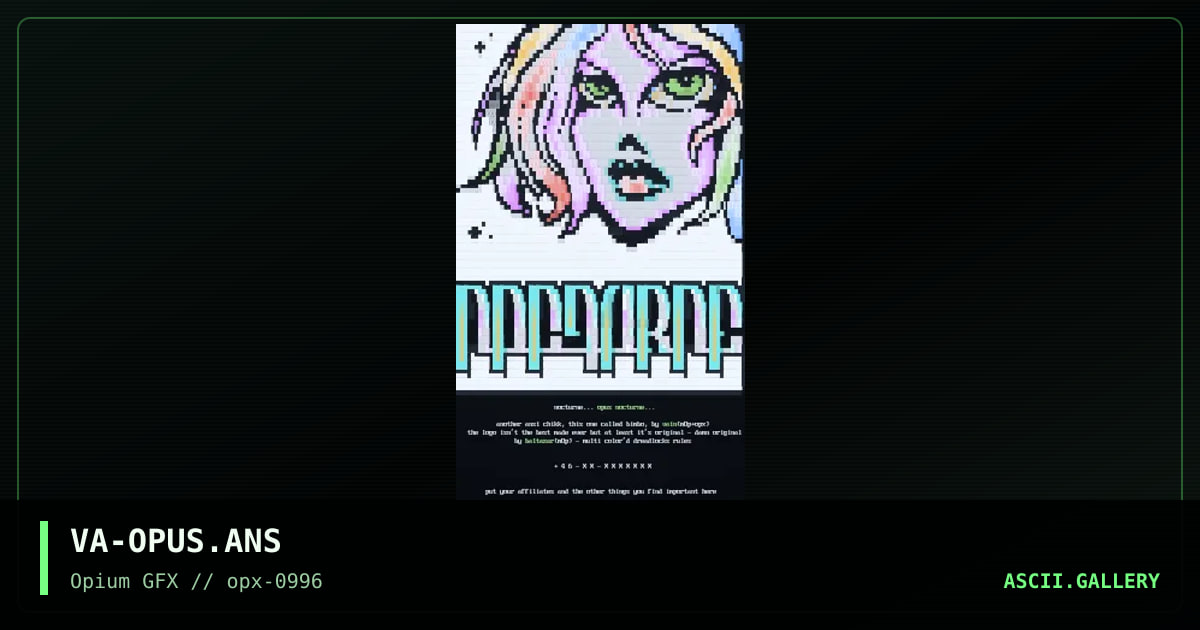 Opus Nocturne, by vain, 1996