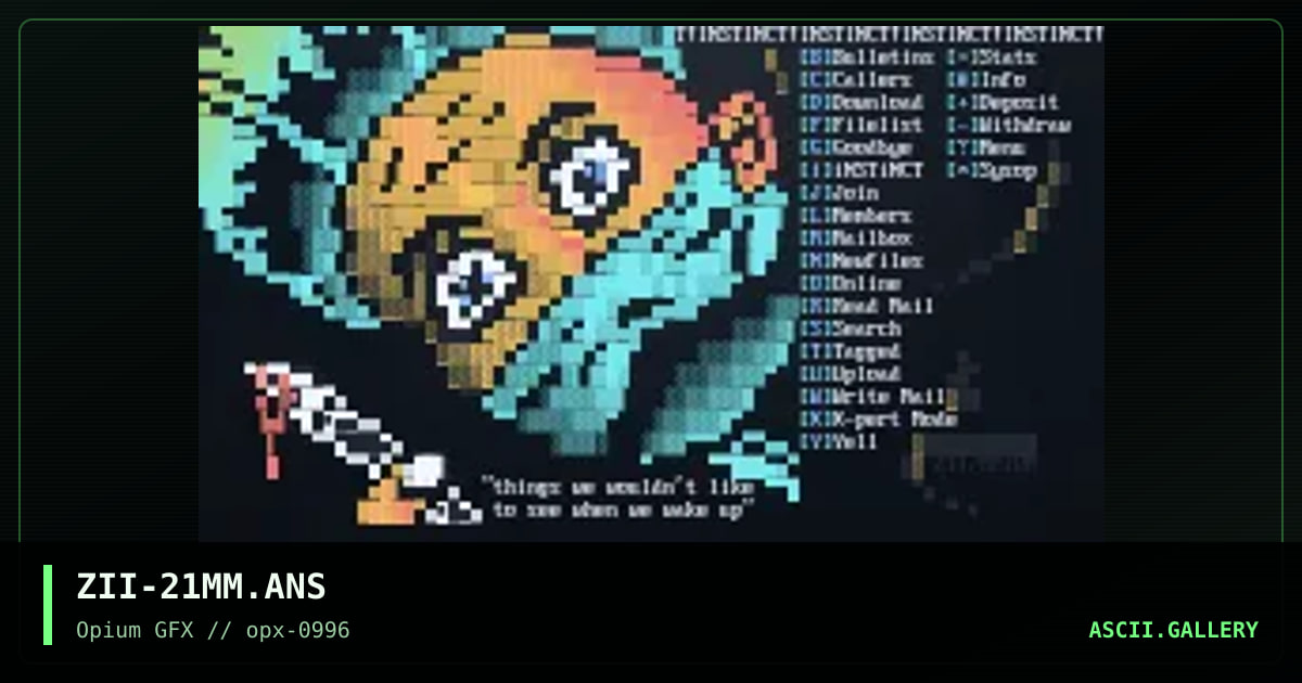 ITC 2.1: The Main Menu, by zeus ii, 1996