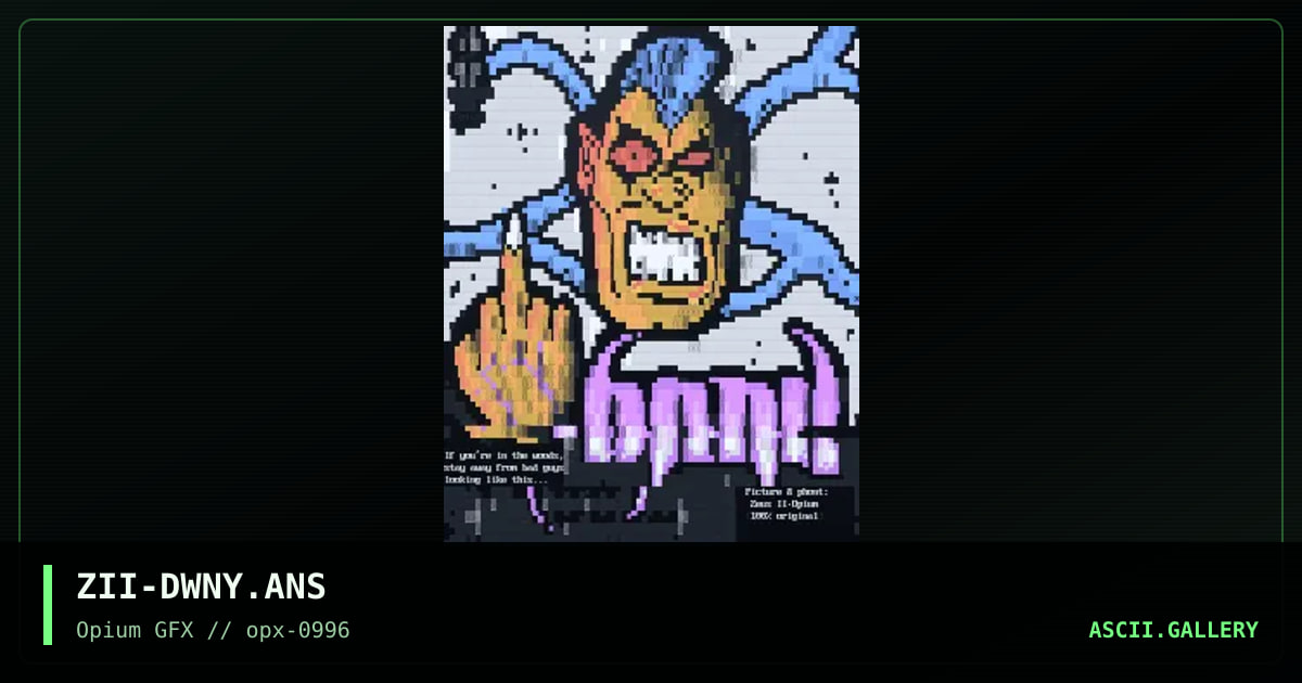 Nasty logo for darkwood, by zeus ii, 1996