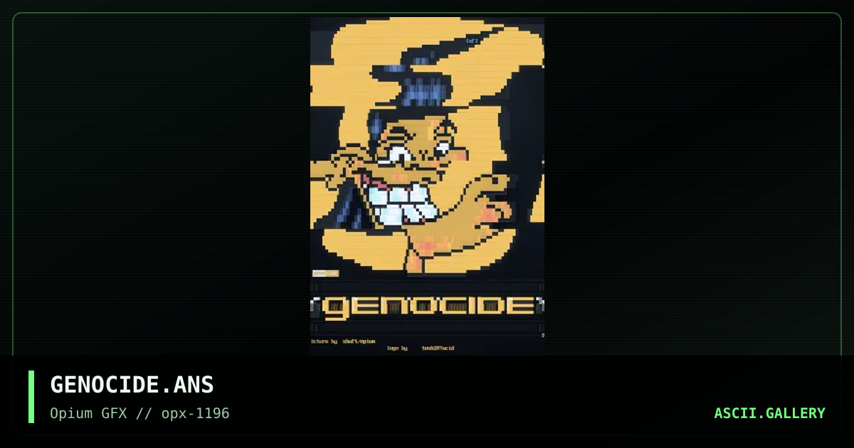 genocide, by shaft, tosh10, 1996