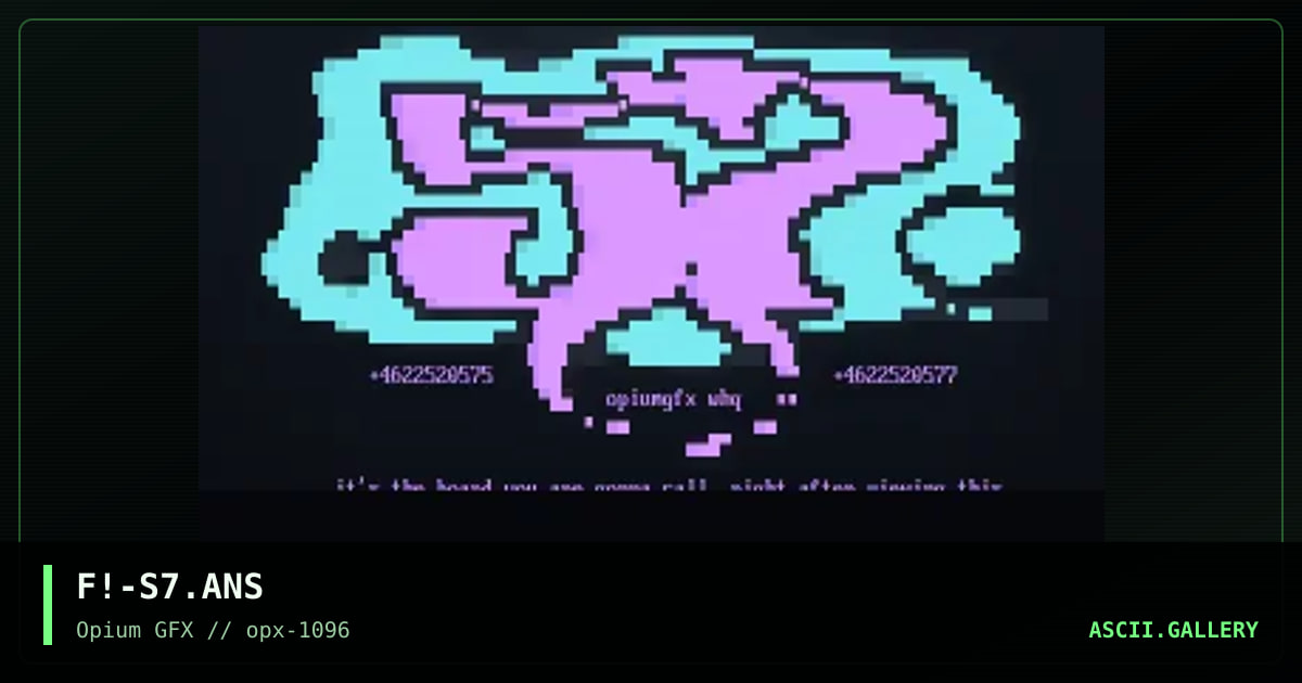 sector7. (opiumwhq = eleet), by fear, 1996
