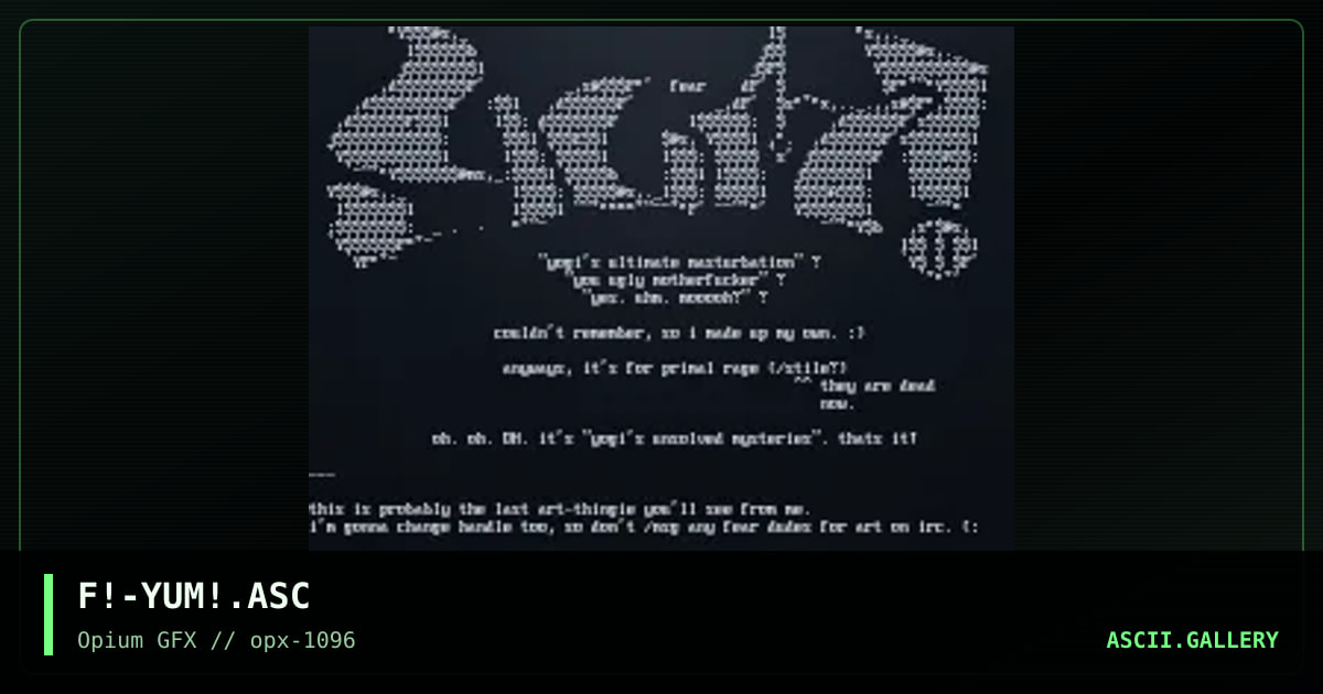 yogi's unsolved mysteries, by fear, 1996