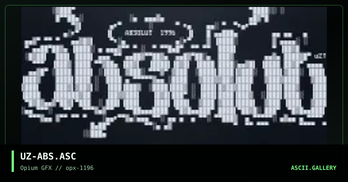 Absolut, by univerz, 1996