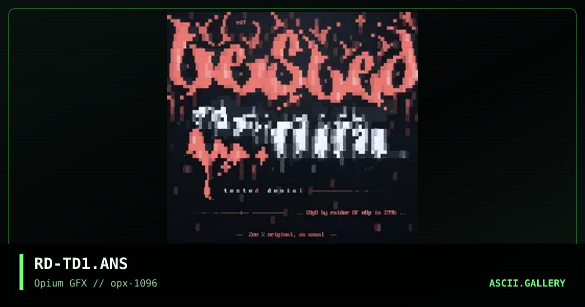 tested denial logo, by raider, 1996