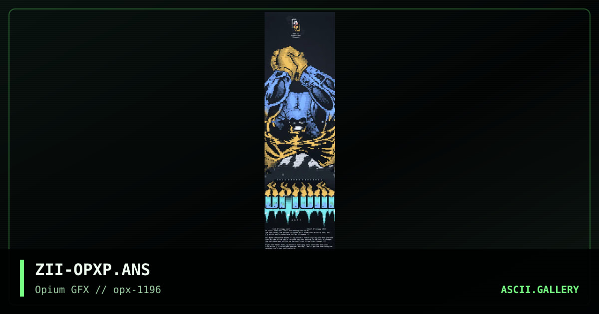 Opium Promotional, by zeus ii, 1996